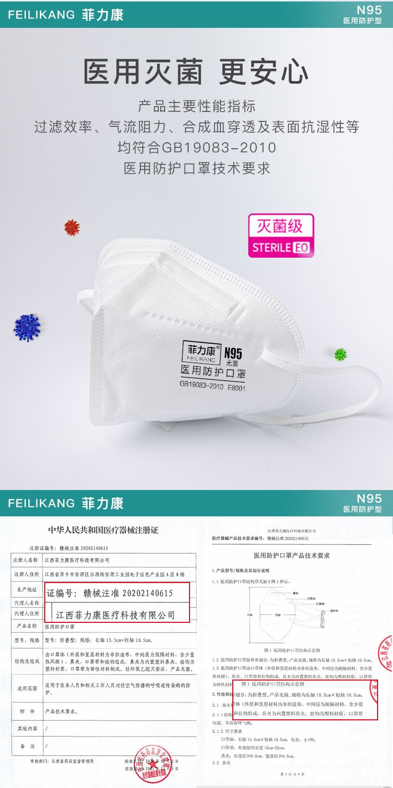 医用防护n95口罩 医用防护n95口罩产品符合GB190832010的要求
