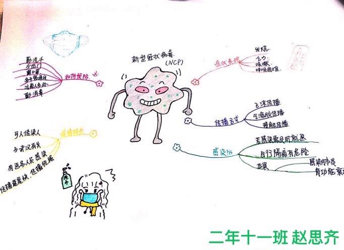 新冠病毒高中概念图 关于新冠病毒的画有哪些