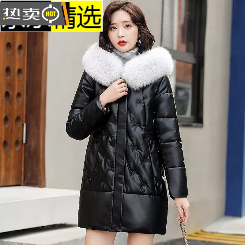 真皮羽绒服女款中长款 真皮羽绒服女款中长款图片