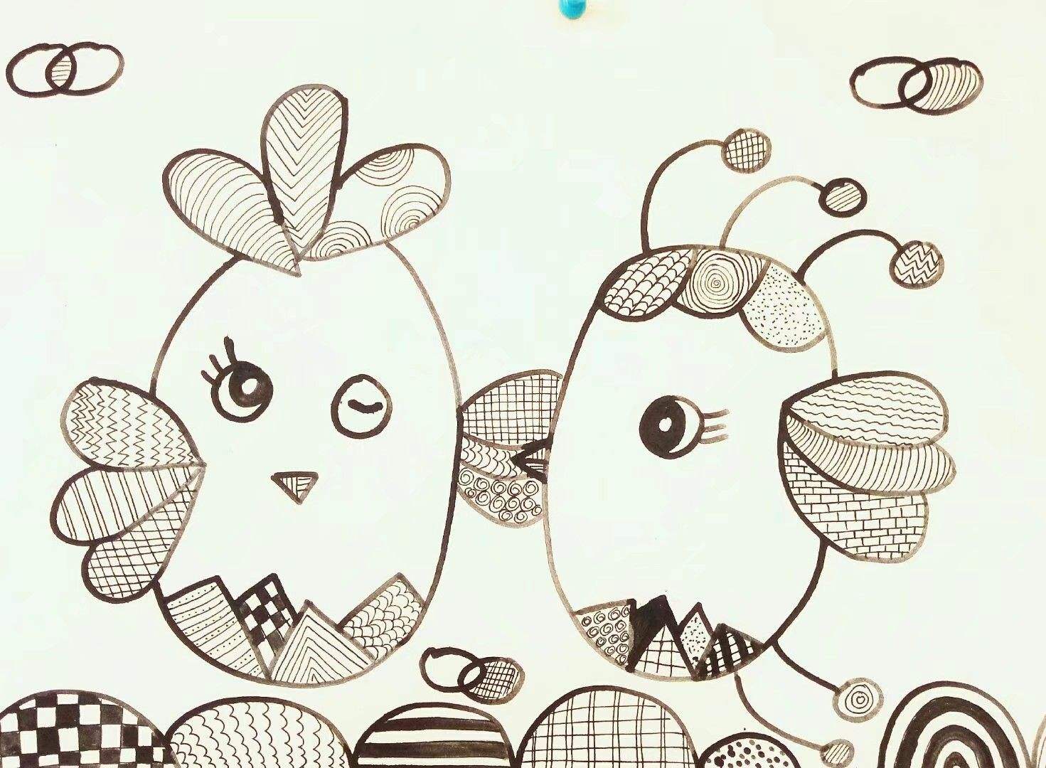 中班美术线描画教案 中班美术线描画教案点 线