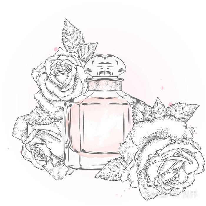 香水简笔画 香水简笔画带颜色