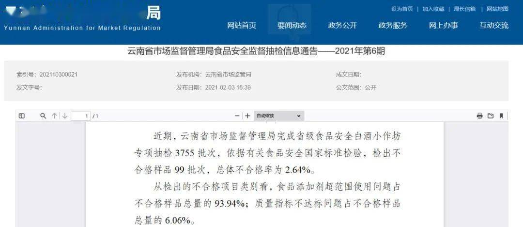 白酒抽检不合格的处罚 白酒抽检不合格的处罚规定