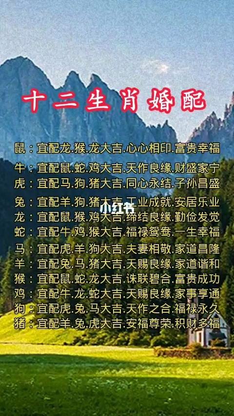 十二生肖属相婚配表排名 十二生肖属相婚配表排名图片