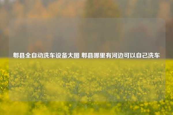 郫县全自动洗车设备大图 郫县哪里有河边可以自己洗车