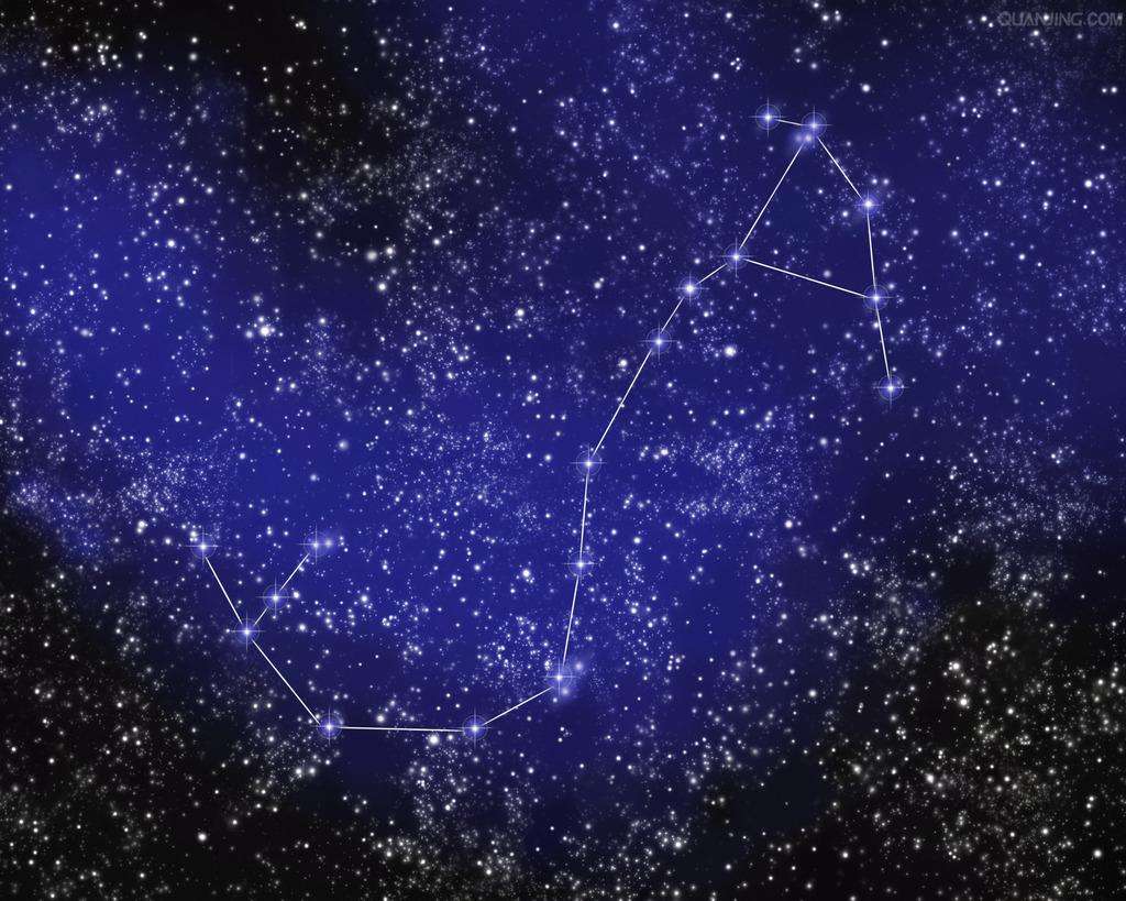 夏季星座图片星空图(夏季天空星座名称及对照图)