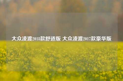 大众凌渡2018款舒适版 大众凌渡2017款豪华版