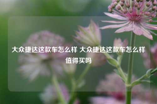 大众捷达这款车怎么样 大众捷达这款车怎么样值得买吗