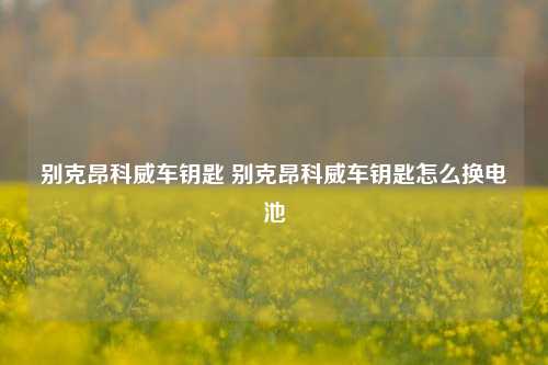 别克昂科威车钥匙 别克昂科威车钥匙怎么换电池